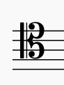 key signature of C Major in tenor clef