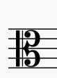 key signature of A minor in alto clef. This is also the key signature of C Major, the relative major of A minor.