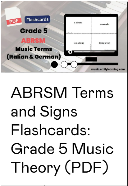 Flashcards for ABRSM Music Theory Grade 5